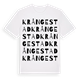 White t-shirt med Krångestad ordlek t-shirt