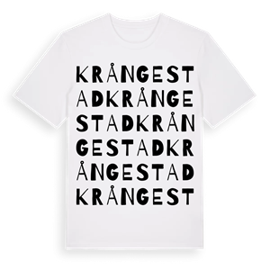 Krångestad ordlek t-shirt – ekologisk bomull t-shirt från Pinshirt
