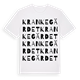 White t-shirt med Krankegärdet ordlek t-shirt