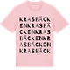 Pink Cotton t-shirt med Krasbäcken ordlek t-shirt
