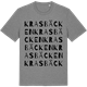 Mid Heather Gray t-shirt med Krasbäcken ordlek t-shirt