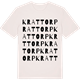 Vintage White t-shirt med Krattorp ordlek t-shirt