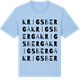 Blue Soul t-shirt med Krigsberga ordlek t-shirt