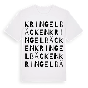 Kringelbäcken ordlek t-shirt – ekologisk bomull t-shirt från Pinshirt