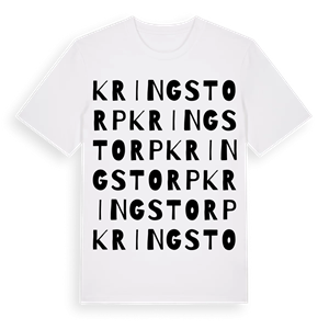 Kringstorp ordlek t-shirt – ekologisk bomull t-shirt från Pinshirt