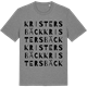 Mid Heather Gray t-shirt med Kristersbäck ordlek t-shirt