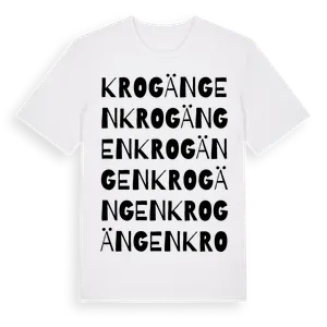 Krogängen ordlek t-shirt – ekologisk bomull t-shirt från Pinshirt
