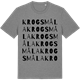Mid Heather Gray t-shirt med Krogsmåla ordlek t-shirt