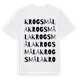 White t-shirt med Krogsmåla ordlek t-shirt