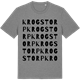 Mid Heather Gray t-shirt med Krogstorp ordlek t-shirt