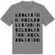 Mid Heather Gray t-shirt med Krokbränninge ordlek t-shirt