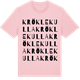 Pink Cotton t-shirt med Kröklekulla ordlek t-shirt