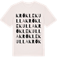 Vintage White t-shirt med Kröklekulla ordlek t-shirt