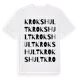 White t-shirt med Krokshult ordlek t-shirt