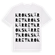 White t-shirt med Krokskärret ordlek t-shirt