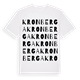 White t-shirt med Kronberga ordlek t-shirt