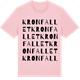 Pink Cotton t-shirt med Kronfallet ordlek t-shirt