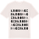 Vintage White t-shirt med Kronhagen ordlek t-shirt