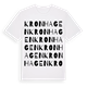 White t-shirt med Kronhagen ordlek t-shirt