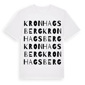 Kronhagsberg ordlek t-shirt – ekologisk bomull t-shirt från Pinshirt