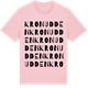 Pink Cotton t-shirt med Kronudden ordlek t-shirt