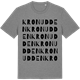 Mid Heather Gray t-shirt med Kronudden ordlek t-shirt