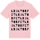 Pink Cotton t-shirt med Kruktorpet ordlek t-shirt