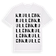 White t-shirt med Krullen ordlek t-shirt