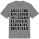 Mid Heather Gray t-shirt med Krullen ordlek t-shirt