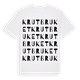 White t-shirt med Krutbruket ordlek t-shirt