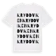White t-shirt med Kryddviken ordlek t-shirt