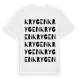 White t-shirt med Krygen ordlek t-shirt