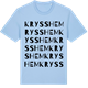Blue Soul t-shirt med Krysshem ordlek t-shirt