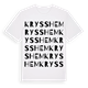 White t-shirt med Krysshem ordlek t-shirt