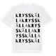 White t-shirt med Krysskälla ordlek t-shirt