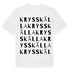 Krysskälla ordlek t-shirt – ekologisk bomull t-shirt från Pinshirt