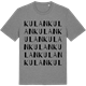 Mid Heather Gray t-shirt med Kulan ordlek t-shirt