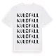 White t-shirt med Kulefall ordlek t-shirt