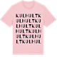Pink Cotton t-shirt med Kulhult ordlek t-shirt