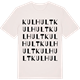 Vintage White t-shirt med Kulhult ordlek t-shirt