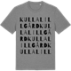 Mid Heather Gray t-shirt med Kulla lillgård ordlek t-shirt