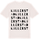 Vintage White t-shirt med Kullerstad ordlek t-shirt