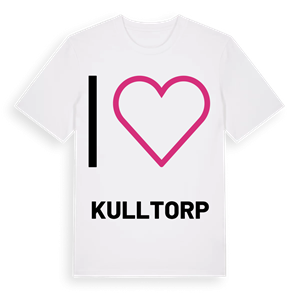 Jag älskar Kulltorp t-shirt stort tryck – ekologisk bomull t-shirt från PinShirt