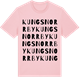 Pink Cotton t-shirt med Kungs Norrby ordlek t-shirt