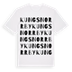 White t-shirt med Kungs Norrby ordlek t-shirt