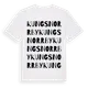 White t-shirt med Kungs Norrby ordlek t-shirt