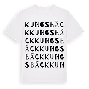 Kungsbäck ordlek t-shirt – ekologisk bomull t-shirt från Pinshirt