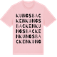 Pink Cotton t-shirt med Kungsbacken ordlek t-shirt