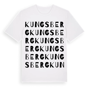 Kungsberg ordlek t-shirt – ekologisk bomull t-shirt från Pinshirt