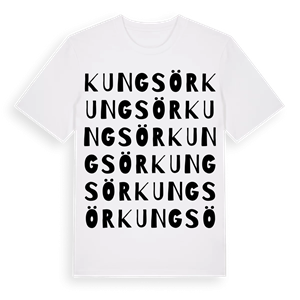 Kungsör ordlek t-shirt – ekologisk bomull t-shirt från Pinshirt